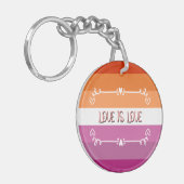 Liebe ist Liebe Pride Month Acrylic Schlüsselanhän Schlüsselanhänger (Vorderseite links)