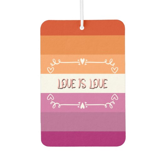 Liebe ist Liebe Pride Month Air Freshener Autolufterfrischer (Vorderseite)