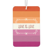 Liebe ist Liebe Pride Month Air Freshener Autolufterfrischer (Rückseite)