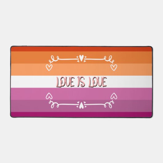 Liebe ist Liebe Pride Month Desk Mat Schreibtischunterlage (Vorderseite)