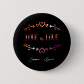 Liebe ist Liebe Pride Month Lesbian Couple Button (Vorderseite)