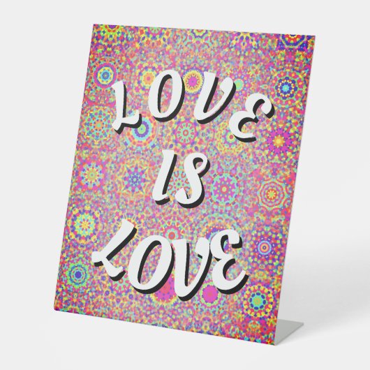 Liebe ist Liebe Pride Pedestal-Zeichen Sockelschild (Vorderseite)