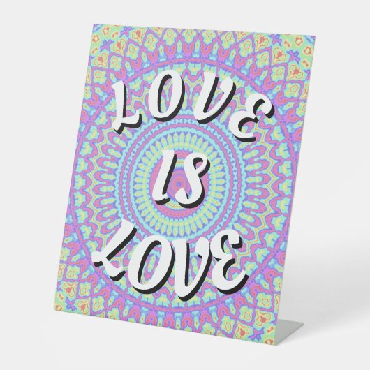 Liebe ist Liebe Pride Pedestal-Zeichen Sockelschild (Vorderseite)