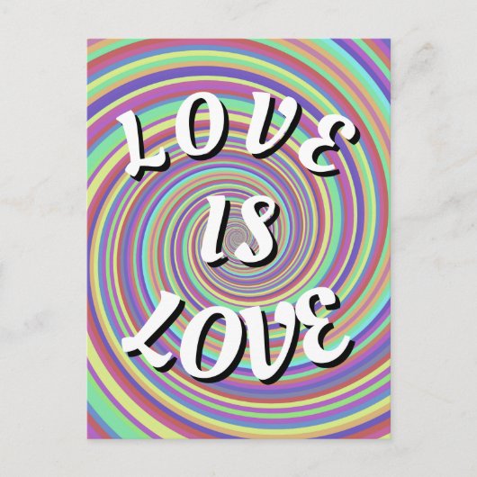 Liebe ist Liebe Pride Postkarte (Vorderseite)