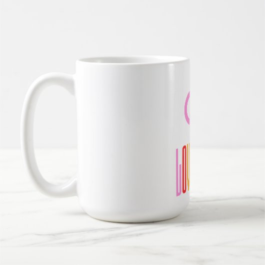 Liebe ist Liebe Pride Rainbow Flag Text farbig Kaffeetasse (Links)
