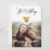 Liebe ist Liebe Pride Rainbow LGBT Foto Einladung (Vorderseite)
