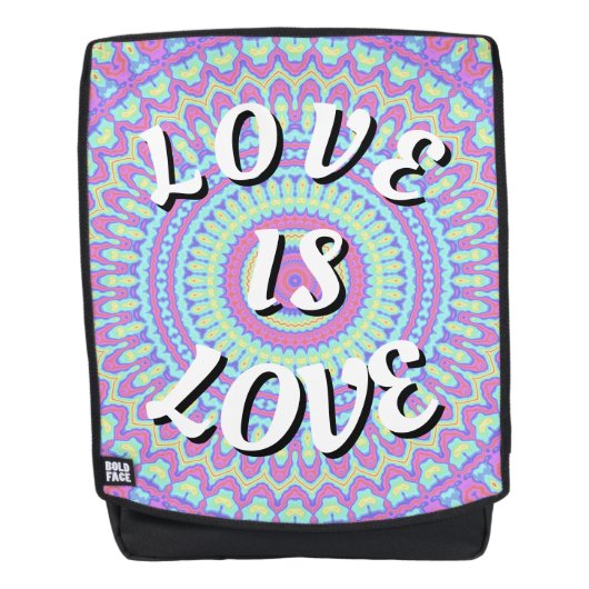 Liebe ist Liebe Pride-Rucksack Rucksack (Vorderseite)