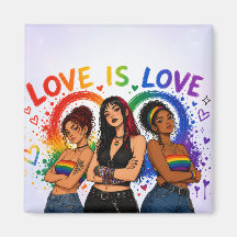 Liebe ist Liebe Pride Square Magnet