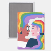 Liebe ist Liebe Pride Valentinstag Magnet (Vorderseite/Rückseite)