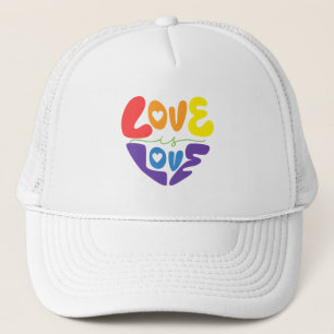 Liebe ist Liebe Prix - Heart Shaped Rainbow LGBTQ+ Truckerkappe