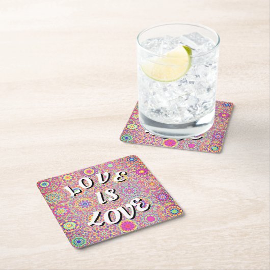 Liebe ist Liebe Prix Square Paper Untersetzer (Vor Ort)