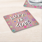 Liebe ist Liebe Prix Square Paper Untersetzer (angewinkelt)