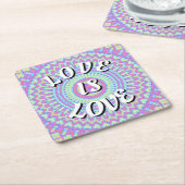 Liebe ist Liebe Prix Square Paper Untersetzer (angewinkelt)