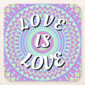 Liebe ist Liebe Prix Square Paper Untersetzer (Vorderseite)