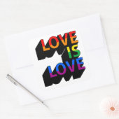 Liebe ist Liebe Quadratischer Aufkleber (Umschlag)