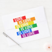 Liebe ist Liebe Quadratischer Aufkleber (Umschlag)