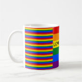 Liebe ist Liebe Rainbow Flag LGBT Gay Pride Kaffeetasse (Links)