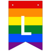 Liebe ist Liebe Rainbow Flag LGBT Pride Wedding Pa Wimpelkette (Dritte Fahne)