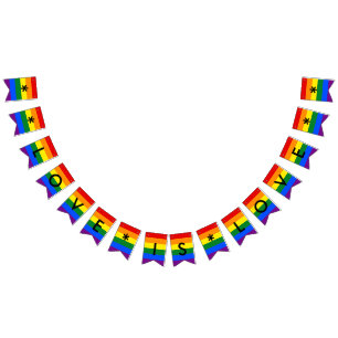 Liebe ist Liebe Rainbow Flag LGBT Pride Wedding Pa Wimpelkette