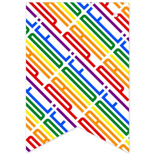 Liebe ist Liebe Rainbow Flag Typografie Gay Party Wimpelkette (Erste Fahne)