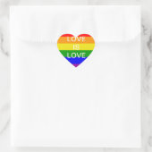 Liebe ist Liebe Rainbow-Flagge Herz-Aufkleber (Tasche)