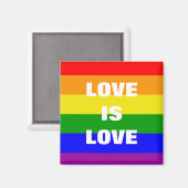 Liebe ist Liebe Rainbow-Flagge Magnet (Vorderseite/Rückseite)