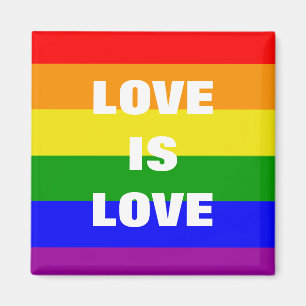 Liebe ist Liebe Rainbow-Flagge Magnet