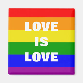 Liebe ist Liebe Rainbow-Flagge Magnet
