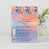 Liebe ist Liebe Rainbow Floral Brunch & Bubbly Einladung (Stehend Vorderseite)