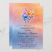 Liebe ist Liebe Rainbow Floral Engagement Party Einladung (Vorne/Hinten)