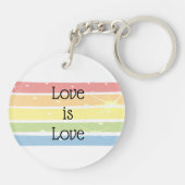 Liebe ist Liebe Rainbow Foto Personalisiert Schlüsselanhänger (Rückseite)