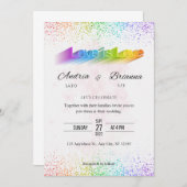Liebe ist Liebe Rainbow Gay Hochzeit Einladung (Vorne/Hinten)