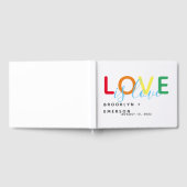 Liebe ist Liebe Rainbow Gay Lesbian Wedding Gästebuch (Voll)