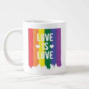 Liebe ist Liebe Rainbow Gay Pride LGBT Jumbo-Tasse