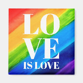 Liebe ist Liebe Rainbow Gay Pride Magnet (Vorne)