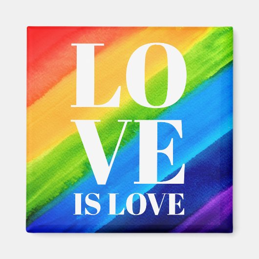 Liebe ist Liebe Rainbow Gay Pride Magnet (Vorne)