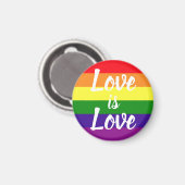 Liebe ist Liebe Rainbow Gay Pride Magnet (Vorderseite/Rückseite)