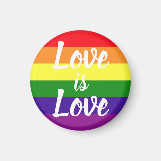 Liebe ist Liebe Rainbow Gay Pride Magnet (Vorne)