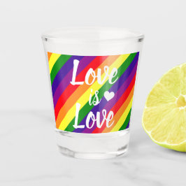 Liebe ist Liebe Rainbow Gay Pride Schnapsglas