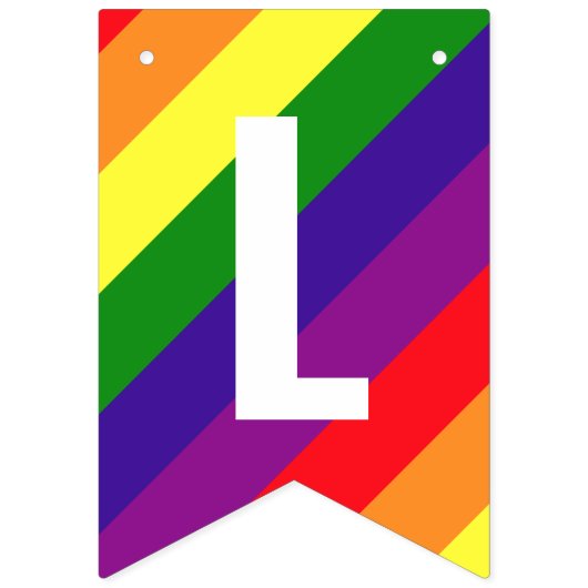 Liebe ist Liebe Rainbow Gay Pride Wimpelkette (Dritte Fahne)