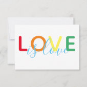 Liebe ist Liebe Rainbow Gay Wedding RSVP (Vorderseite)