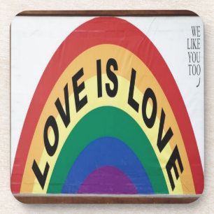 Liebe ist Liebe Rainbow Getränkeuntersetzer