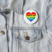 Liebe ist Liebe Rainbow Heart Button (Beispiel)