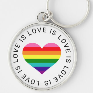 Liebe ist Liebe Rainbow Heart Gay Pride Schlüsselanhänger