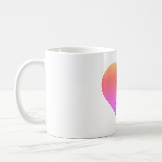 Liebe ist Liebe Rainbow Heart Kaffee Tasse (Links)