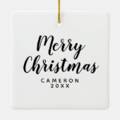 Liebe ist Liebe Rainbow Heart Keramikornament (Rückseite)