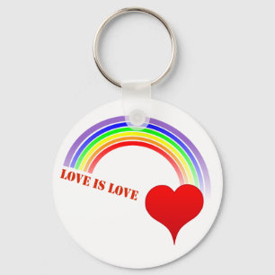 LIEBE IST LIEBE Rainbow Heart Keychain Schlüsselanhänger