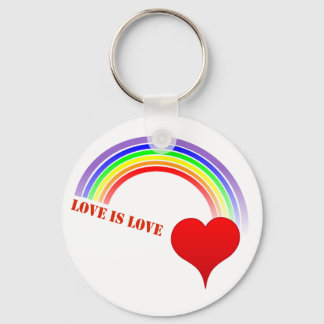 LIEBE IST LIEBE Rainbow Heart Keychain Schlüsselanhänger
