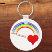 LIEBE IST LIEBE Rainbow Heart Keychain Schlüsselanhänger (Vorderseite)