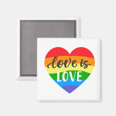 Liebe ist Liebe Rainbow Heart Magnet (Vorderseite/Rückseite)